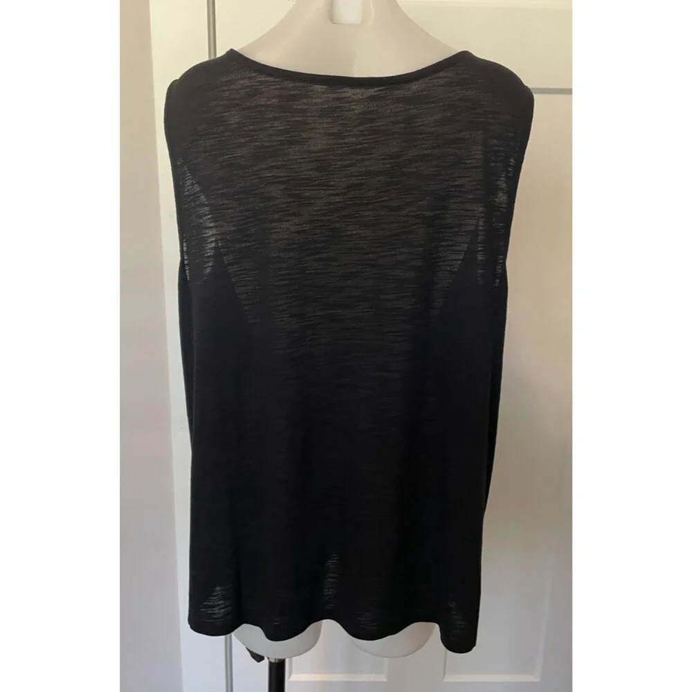 COLDWATER CREEK Womens Knit TOP Sleeveless BLACK Size 2X 20W-22W